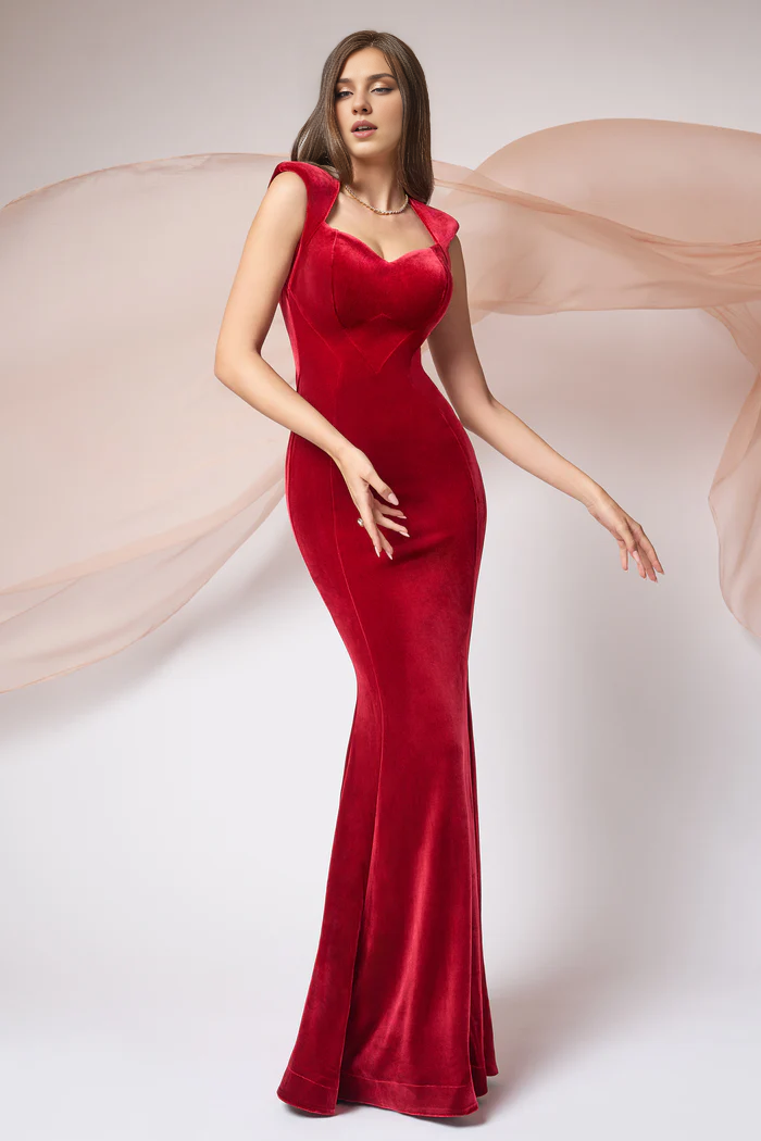 Stores With Prom Dresses Chic Sheath Velvet Evening Dress Sweetheart Neck Mermaid Formal Wear Dresses